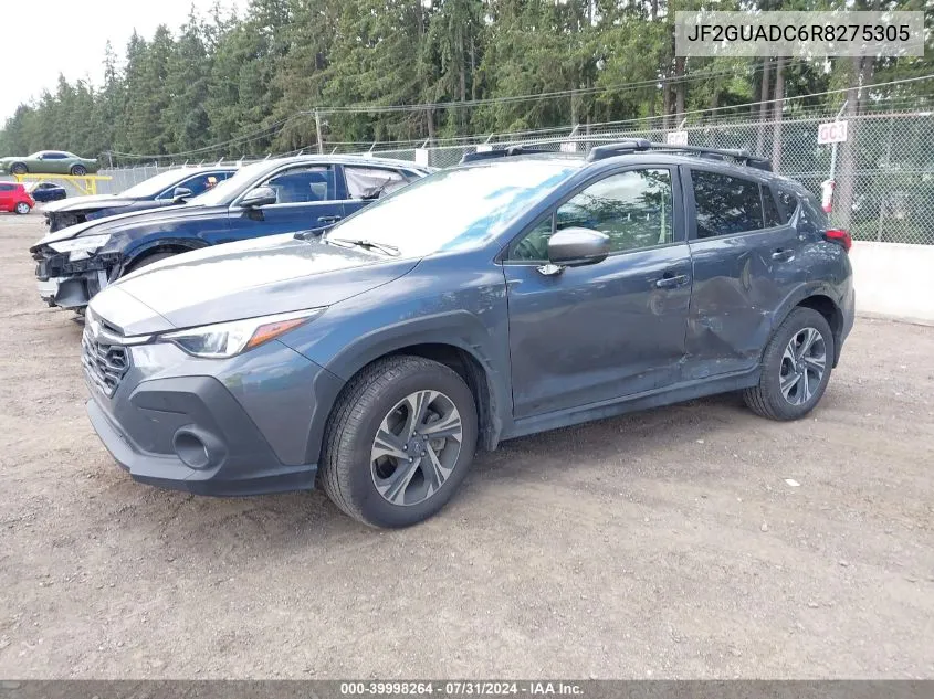 2024 Subaru Crosstrek Premium VIN: JF2GUADC6R8275305 Lot: 39998264