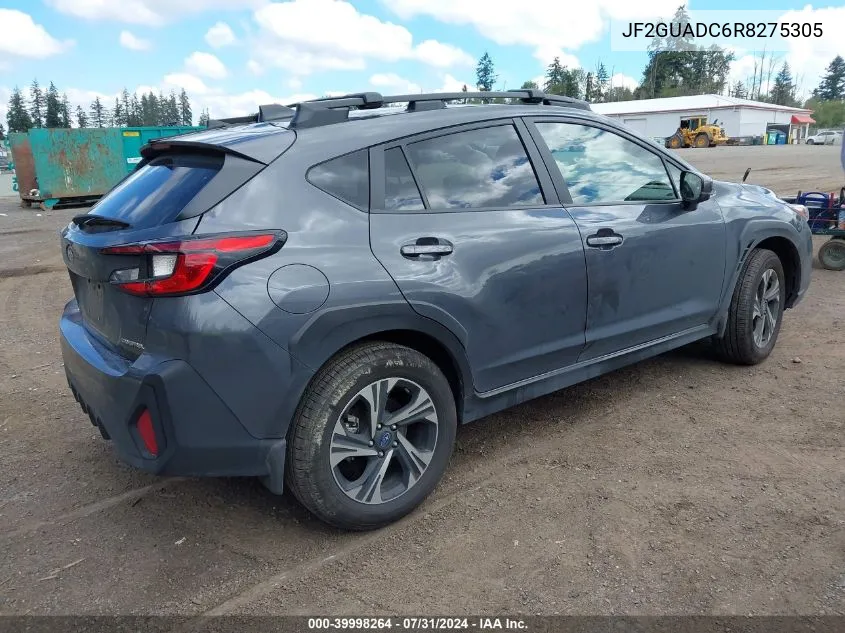 2024 Subaru Crosstrek Premium VIN: JF2GUADC6R8275305 Lot: 39998264