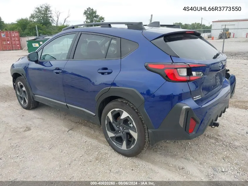 2024 Subaru Crosstrek Limited VIN: 4S4GUHL66R3773550 Lot: 40020260