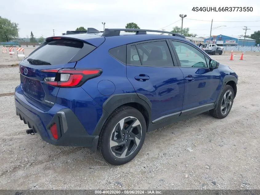 2024 Subaru Crosstrek Limited VIN: 4S4GUHL66R3773550 Lot: 40020260