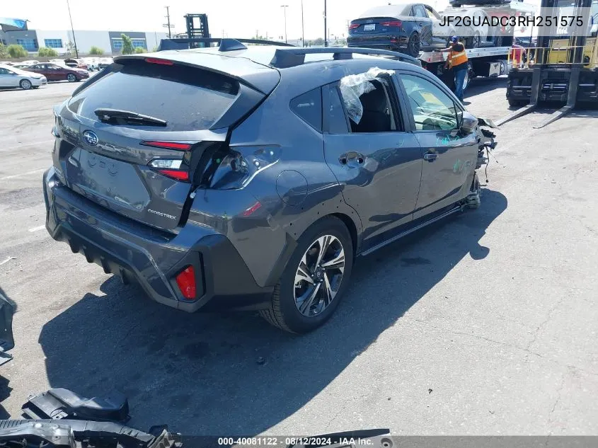 2024 Subaru Crosstrek Premium VIN: JF2GUADC3RH251575 Lot: 40081122