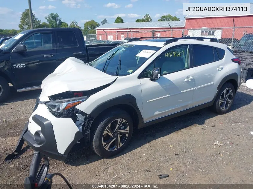 2024 Subaru Crosstrek Premium VIN: JF2GUADCXRH374113 Lot: 40134207