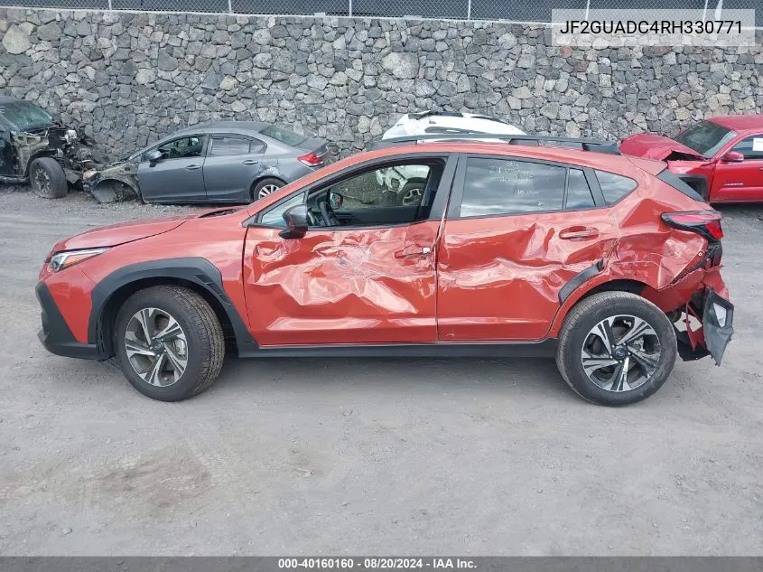 2024 Subaru Crosstrek Premium VIN: JF2GUADC4RH330771 Lot: 40160160