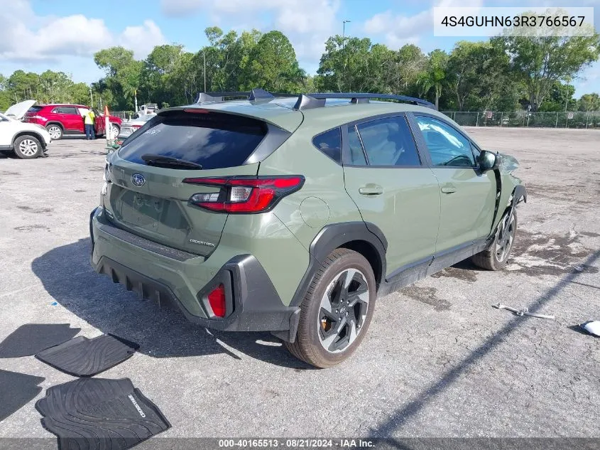 2024 Subaru Crosstrek Limited VIN: 4S4GUHN63R3766567 Lot: 40165513