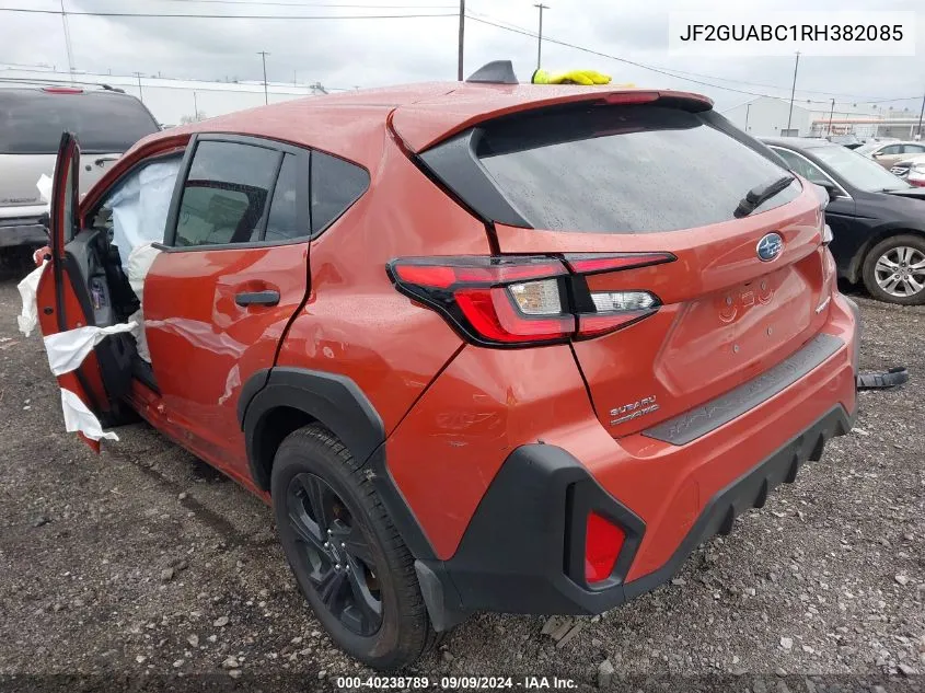 2024 Subaru Crosstrek VIN: JF2GUABC1RH382085 Lot: 40238789