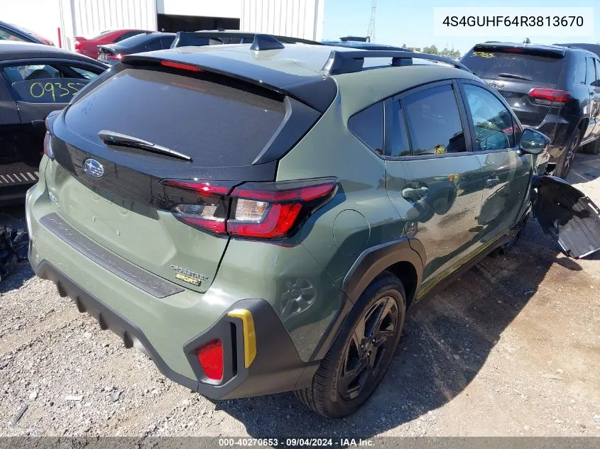 2024 Subaru Crosstrek Sport VIN: 4S4GUHF64R3813670 Lot: 40270653