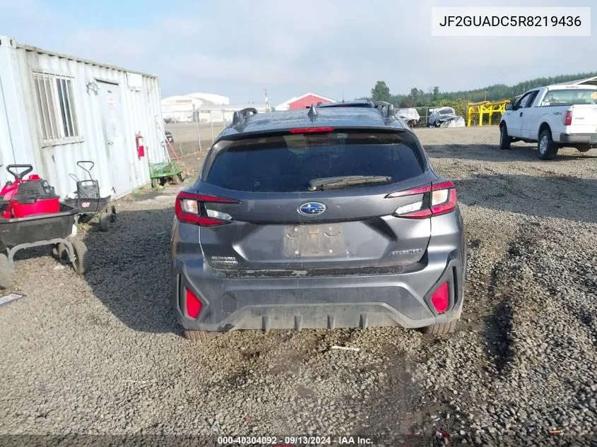 2024 Subaru Crosstrek Premium VIN: JF2GUADC5R8219436 Lot: 40304092