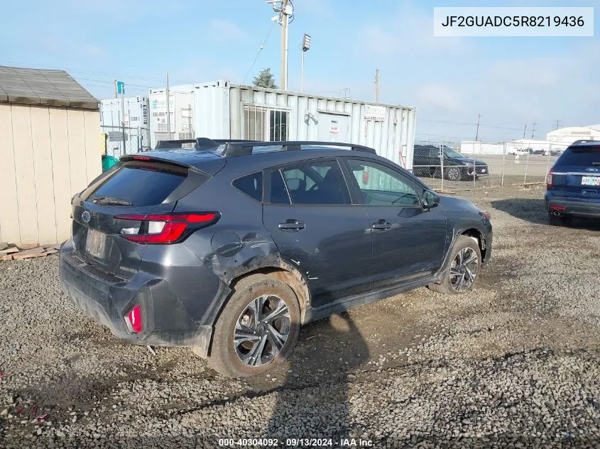 2024 Subaru Crosstrek Premium VIN: JF2GUADC5R8219436 Lot: 40304092