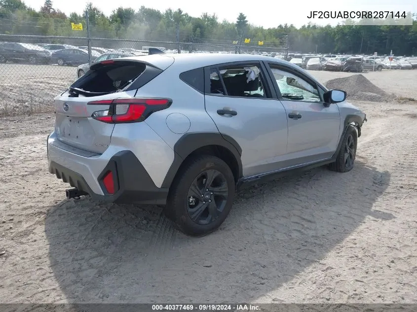 2024 Subaru Crosstrek VIN: JF2GUABC9R8287144 Lot: 40377469