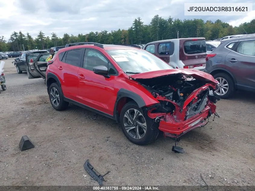 2024 Subaru Crosstrek Premium VIN: JF2GUADC3R8316621 Lot: 40383755