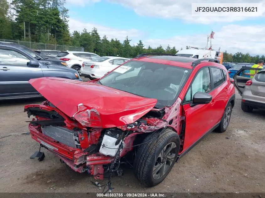 2024 Subaru Crosstrek Premium VIN: JF2GUADC3R8316621 Lot: 40383755