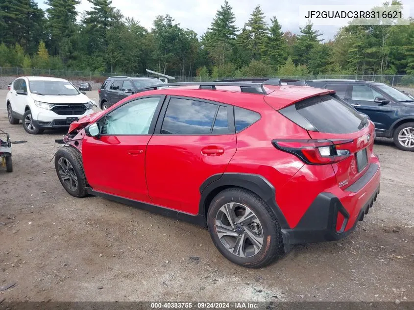 2024 Subaru Crosstrek Premium VIN: JF2GUADC3R8316621 Lot: 40383755