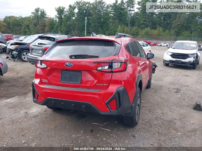 2024 Subaru Crosstrek Premium VIN: JF2GUADC3R8316621 Lot: 40383755