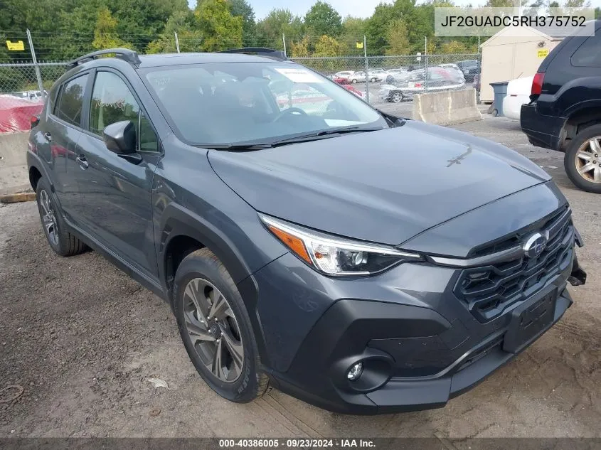 2024 Subaru Crosstrek Premium VIN: JF2GUADC5RH375752 Lot: 40386005