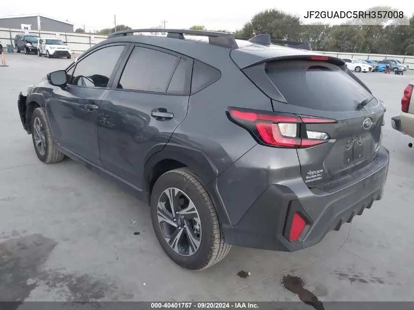 2024 Subaru Crosstrek Premium VIN: JF2GUADC5RH357008 Lot: 40401757