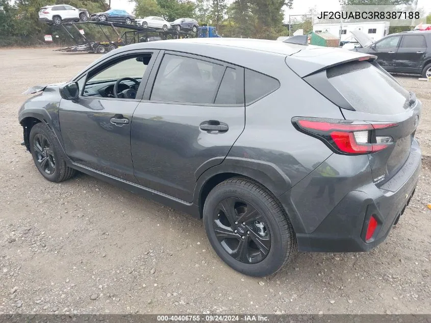 2024 Subaru Crosstrek VIN: JF2GUABC3R8387188 Lot: 40406755