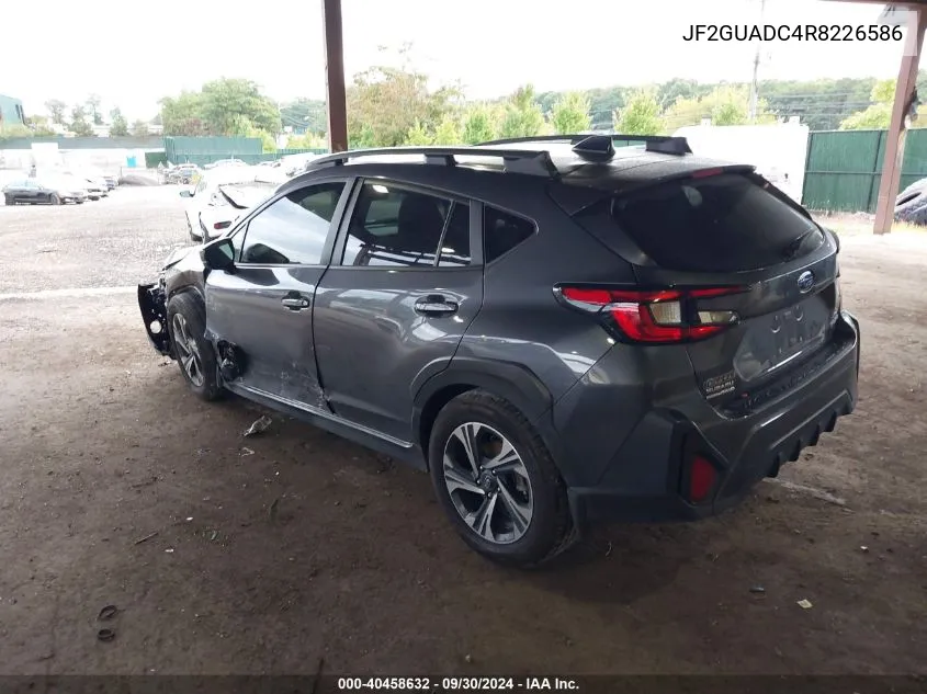 2024 Subaru Crosstrek Premium VIN: JF2GUADC4R8226586 Lot: 40458632