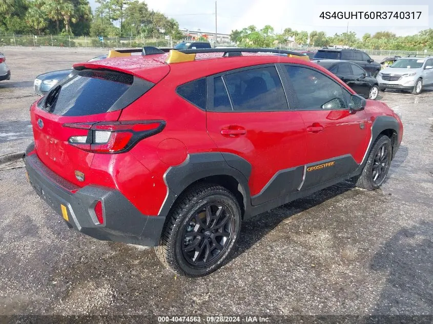 2024 Subaru Crosstrek Wilderness VIN: 4S4GUHT60R3740317 Lot: 40474563