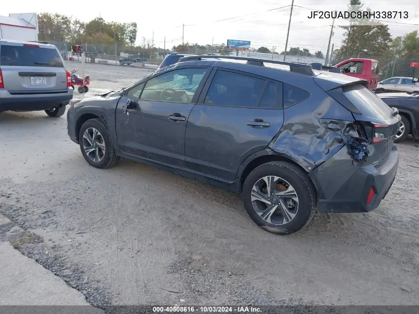 2024 Subaru Crosstrek Premium VIN: JF2GUADC8RH338713 Lot: 40508616