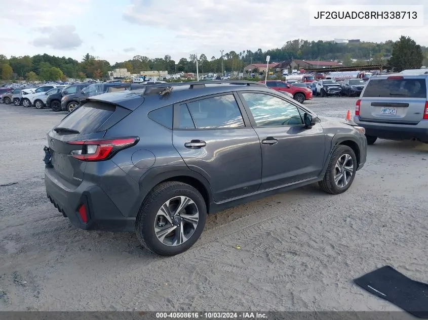 2024 Subaru Crosstrek Premium VIN: JF2GUADC8RH338713 Lot: 40508616