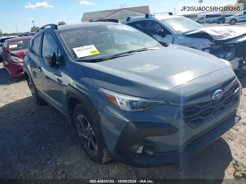 2024 Subaru Crosstrek Premium VIN: JF2GUADC5RH205360 Lot: 40534102