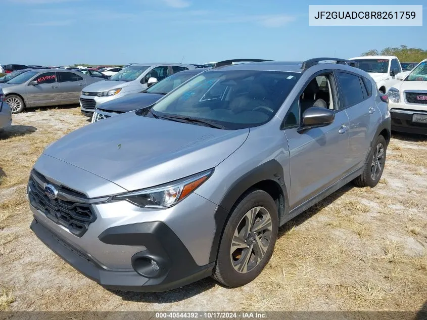 2024 Subaru Crosstrek Premium VIN: JF2GUADC8R8261759 Lot: 40544392