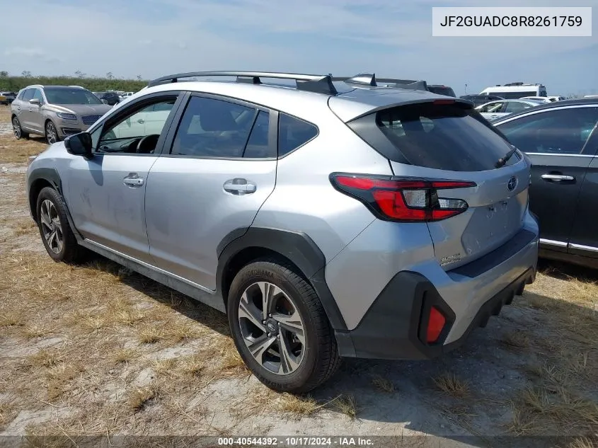 2024 Subaru Crosstrek Premium VIN: JF2GUADC8R8261759 Lot: 40544392