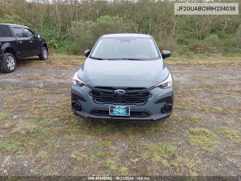 2024 Subaru Crosstrek Base (Cvt) VIN: JF2GUABC9RH234038 Lot: 40545995