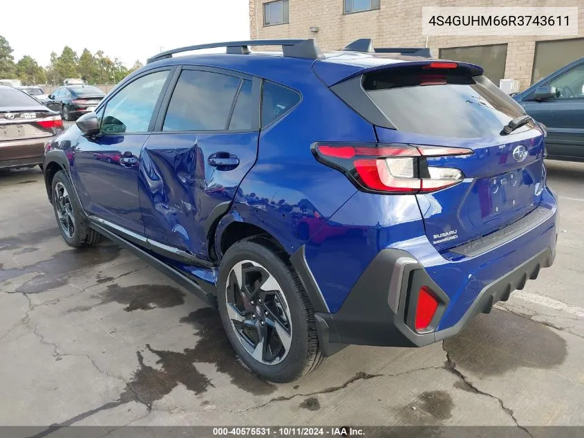 2024 Subaru Crosstrek Limited VIN: 4S4GUHM66R3743611 Lot: 40575531