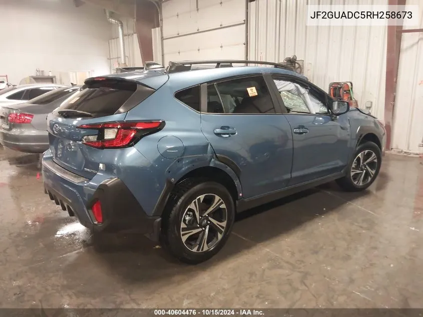 2024 Subaru Crosstrek Premium VIN: JF2GUADC5RH258673 Lot: 40604476