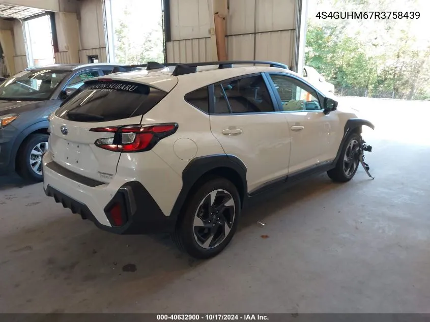 2024 Subaru Crosstrek Limited VIN: 4S4GUHM67R3758439 Lot: 40632900