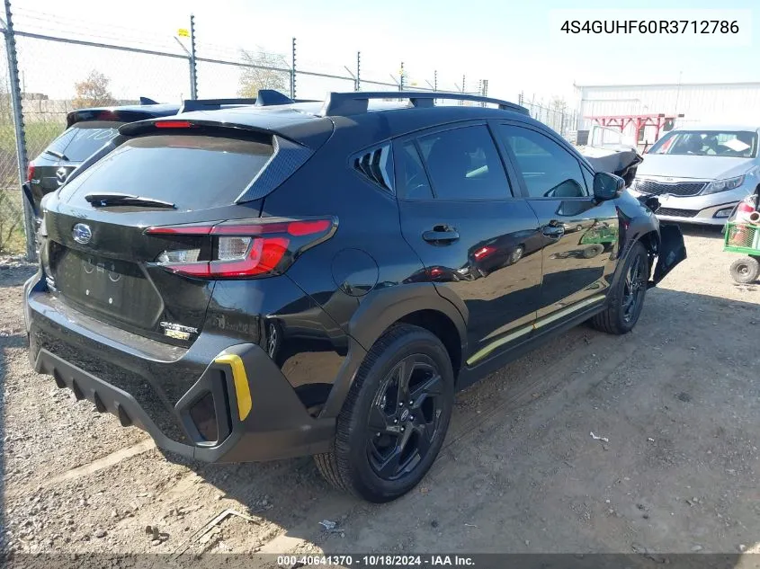 2024 Subaru Crosstrek Sport VIN: 4S4GUHF60R3712786 Lot: 40641370