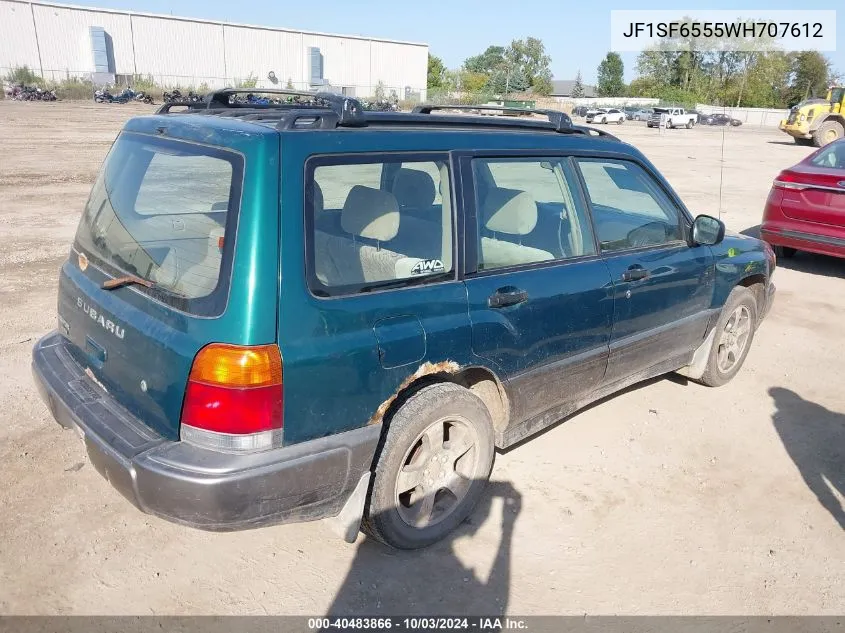 1998 Subaru Forester S VIN: JF1SF6555WH707612 Lot: 40483866