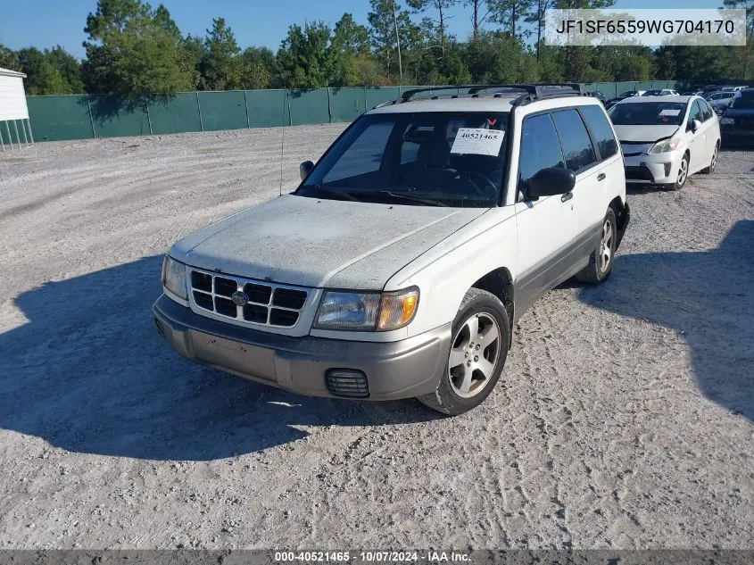 1998 Subaru Forester S VIN: JF1SF6559WG704170 Lot: 40521465