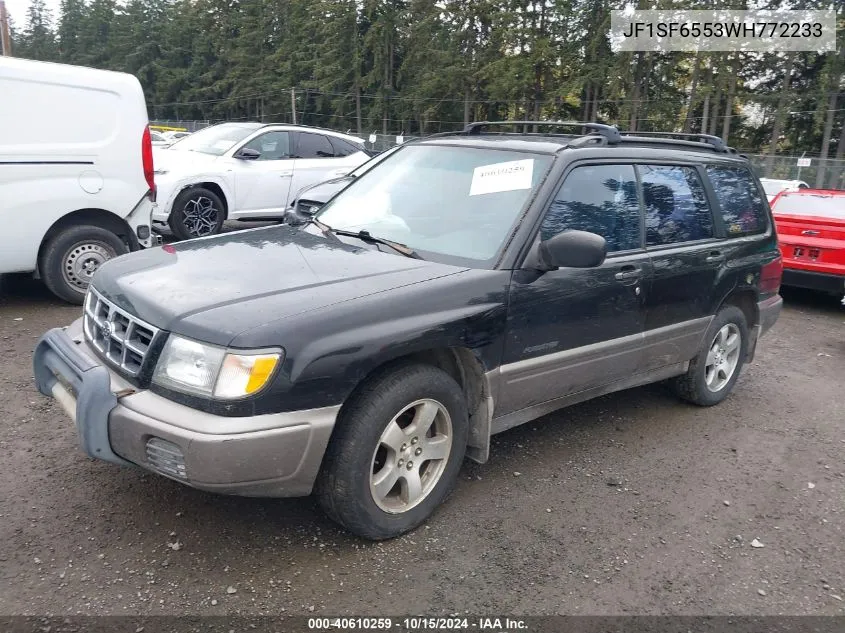 1998 Subaru Forester S VIN: JF1SF6553WH772233 Lot: 40610259