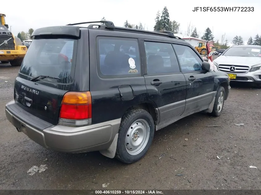 1998 Subaru Forester S VIN: JF1SF6553WH772233 Lot: 40610259