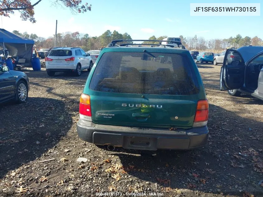 1998 Subaru Forester L VIN: JF1SF6351WH730155 Lot: 40751573