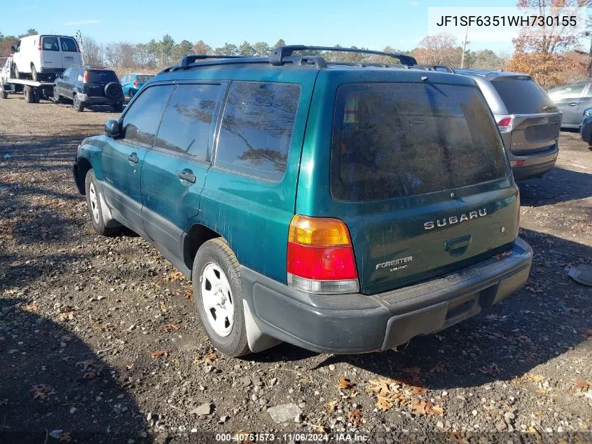 1998 Subaru Forester L VIN: JF1SF6351WH730155 Lot: 40751573