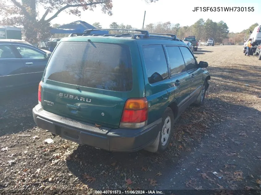 1998 Subaru Forester L VIN: JF1SF6351WH730155 Lot: 40751573