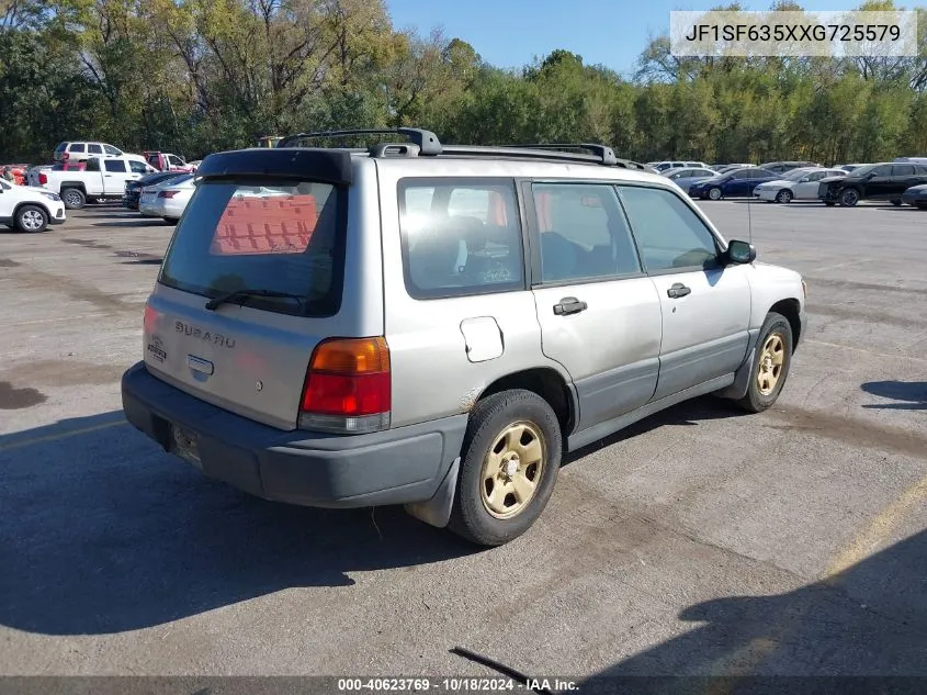 1999 Subaru Forester L VIN: JF1SF635XXG725579 Lot: 40623769