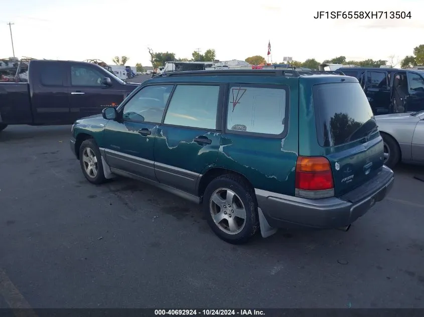 1999 Subaru Forester S VIN: JF1SF6558XH713504 Lot: 40692924