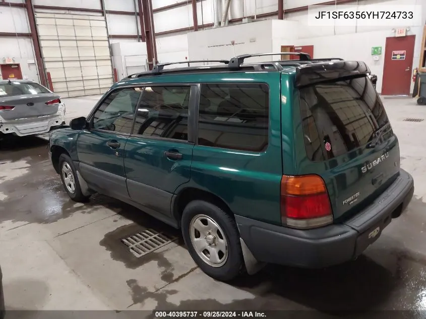 2000 Subaru Forester L VIN: JF1SF6356YH724733 Lot: 40395737