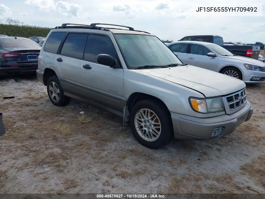 2000 Subaru Forester S VIN: JF1SF6555YH709492 Lot: 40570827