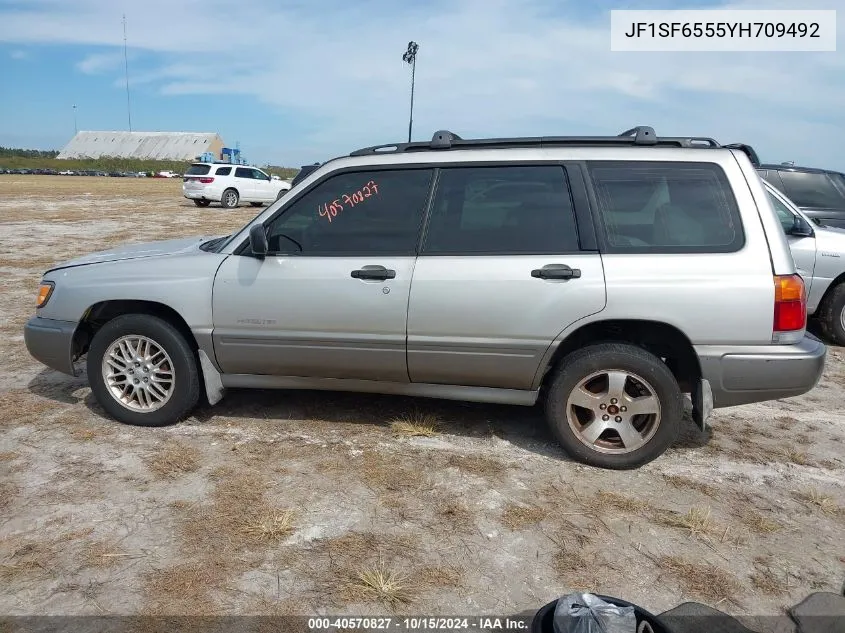 2000 Subaru Forester S VIN: JF1SF6555YH709492 Lot: 40570827