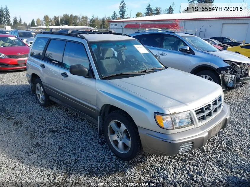 2000 Subaru Forester S VIN: JF1SF6554YH720015 Lot: 40595552