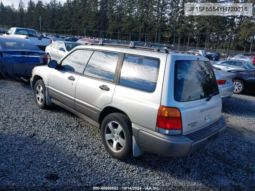 2000 Subaru Forester S VIN: JF1SF6554YH720015 Lot: 40595552