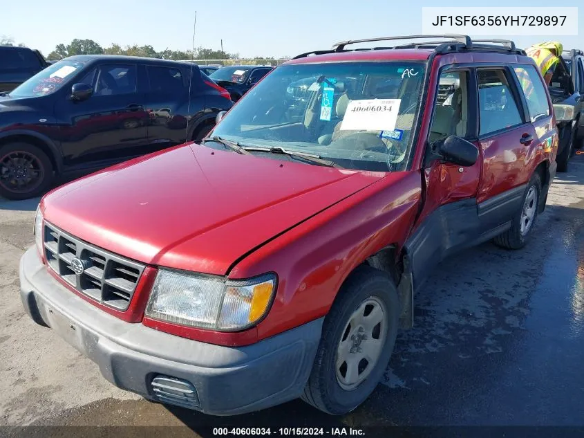 2000 Subaru Forester L VIN: JF1SF6356YH729897 Lot: 40606034