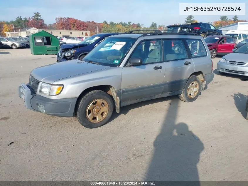 2000 Subaru Forester L VIN: JF1SF6352YG728574 Lot: 40661940