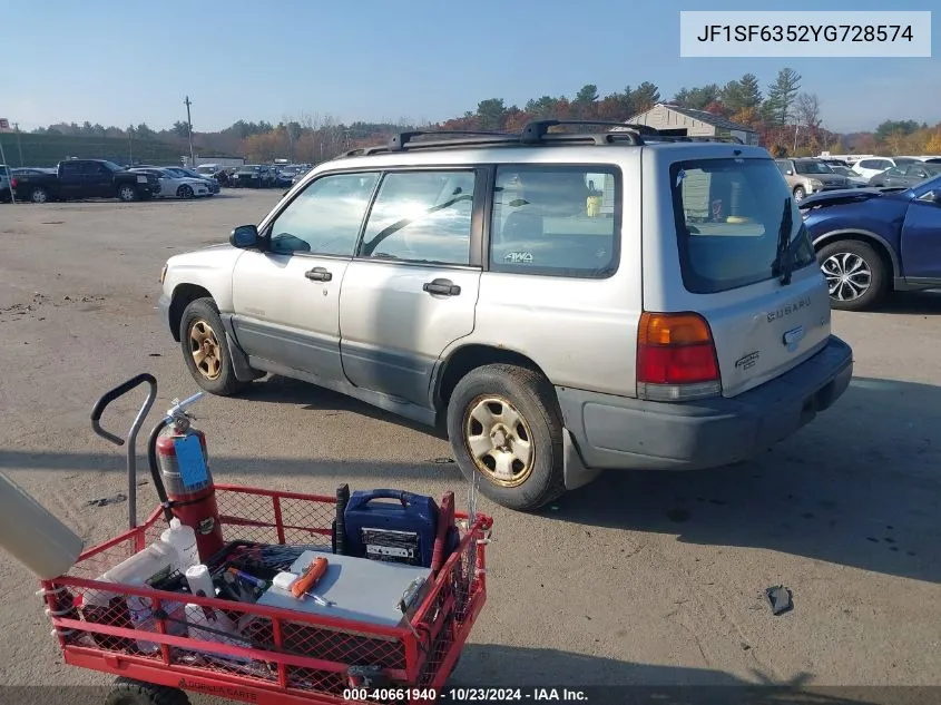 2000 Subaru Forester L VIN: JF1SF6352YG728574 Lot: 40661940