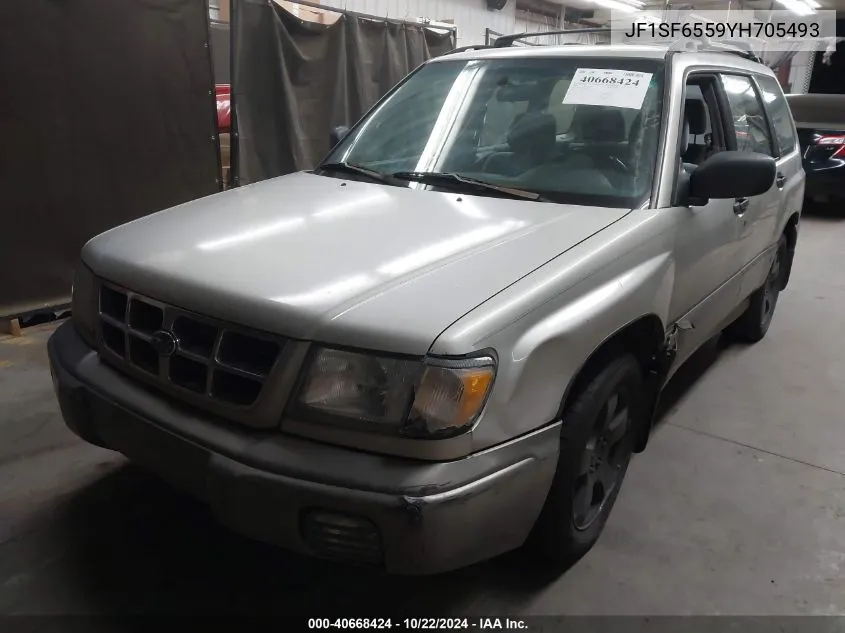 2000 Subaru Forester S VIN: JF1SF6559YH705493 Lot: 40668424